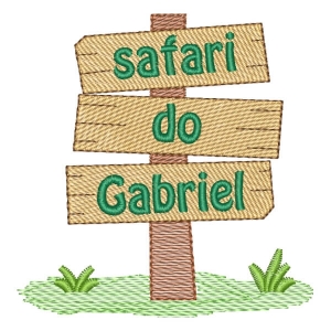 Placa Safari e Nome (Pontos Leves)