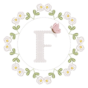 Monograma Floral Letra F