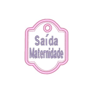 Chaveiro Saída de Maternidade  (Projeto Bastidor - Aplique)