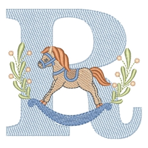 Alfabeto de Cavalinho de Balanço Letra R (Pontos Leves)