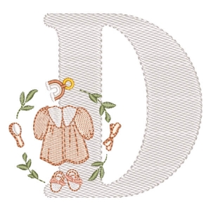 Monograma Roupinha Menina Letra D