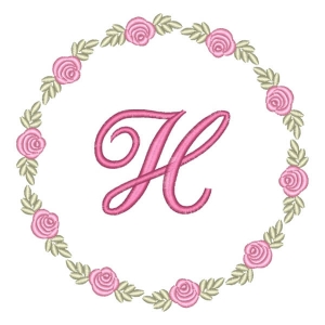 Moldura de Rosas com Inicial