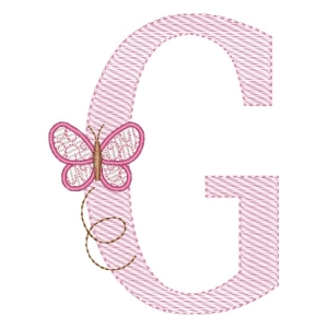 Alfabeto com Borboleta Letra G (Pontos Leves)