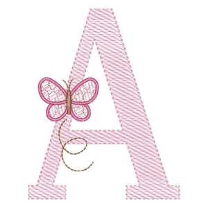 Alfabeto com Borboleta Letra A (Pontos Leves)