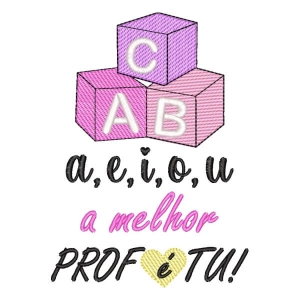 Matriz de bordado Mensagem para Professora