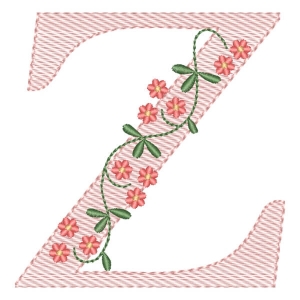 Alfabeto com Flores Letra Z (Pontos Leves)