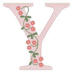 Alfabeto com Flores Letra Y (Pontos Leves)