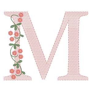 Alfabeto com Flores Letra M (Pontos Leves)