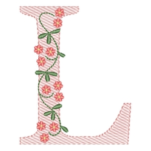 Alfabeto com Flores Letra L (Pontos Leves)