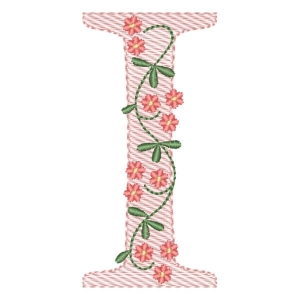Alfabeto com Flores Letra I (Pontos Leves)