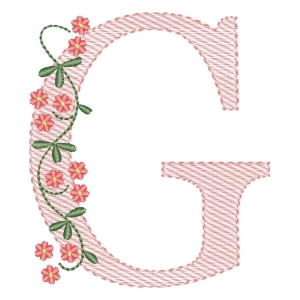 Alfabeto com Flores Letra G (Pontos Leves)