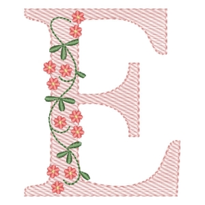 Alfabeto com Flores Letra E (Pontos Leves)