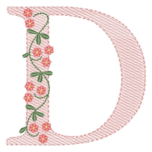 Alfabeto com Flores Letra D (Pontos Leves)
