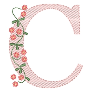 Alfabeto com Flores Letra C (Pontos Leves)