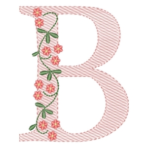 Alfabeto com Flores Letra B (Pontos Leves)