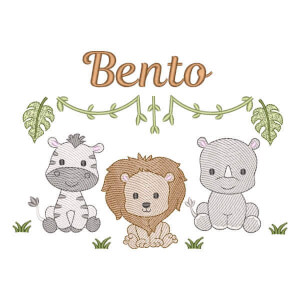Trio de Animais Safari (Pontos Leves)