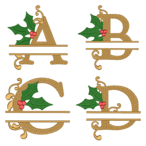  Alfabeto Moldura de Natal