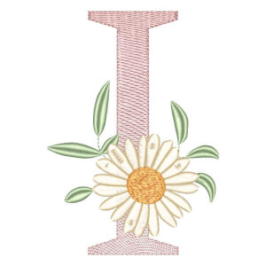 Mongrama Floral Letra I