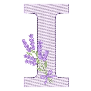 Letra I com Lavanda (Pontos Leves)