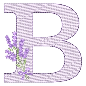 Letra B com Lavanda (Pontos Leves)