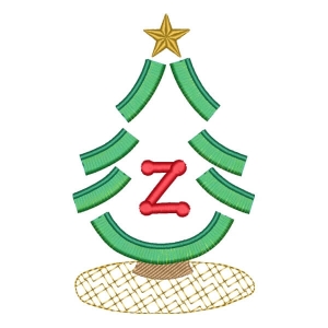 Matriz de bordado Monograma de Pinheiro Letra Z (Fringe)