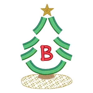 Matriz de bordado Monograma de Pinheiro Letra B (Fringe)