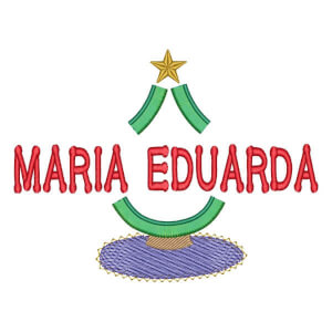 Matriz de bordado Monograma de Pinheiro com Nome (Fringe)
