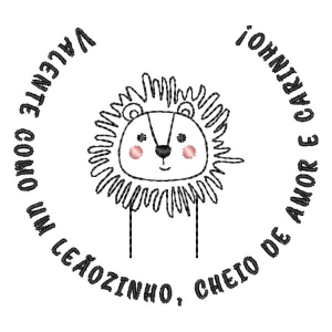 Leão em Contorno com Mensagem