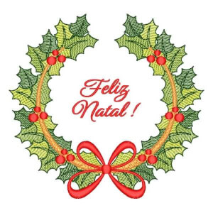 Feliz Natal em Guirlanda Natalina