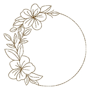 Moldura Floral em Contorno