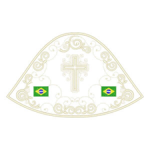 Matriz de bordado Manto Nossa Senhora (projeto no bastidor)