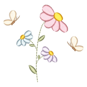 Floral Delicado com Borboletas