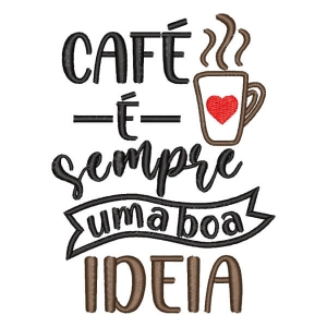 Matriz de bordado Mensagem de Café