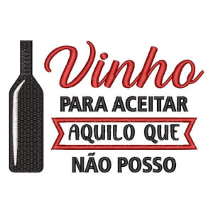 Matriz de bordado Mensagem de Vinho