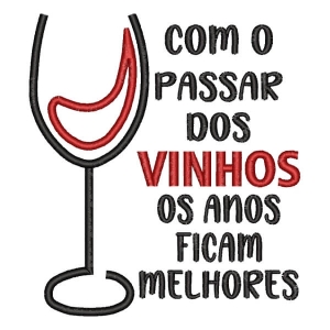 Matriz de bordado Mensagem de Vinho