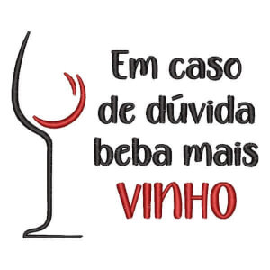 Matriz de bordado Mensagem de Vinho