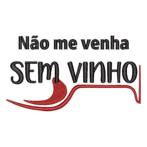 Matriz de bordado Mensagem de Vinho