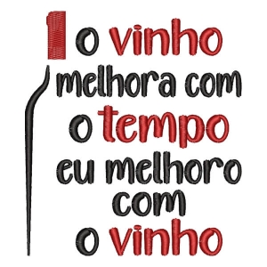 Matriz de bordado Mensagem de Vinho