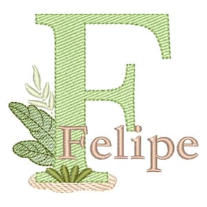 Alfabeto Safari com Nome Letra F (Pontos Leves)