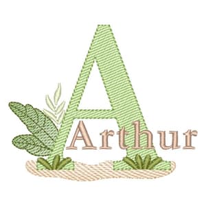 Alfabeto Safari com Nome Letra A (Pontos Leves)
