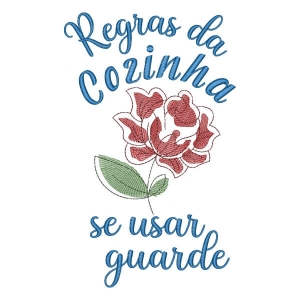 Regras da Cozinha Floral