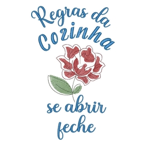 Regras da Cozinha Floral
