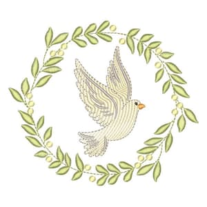Moldura Floral Pomba