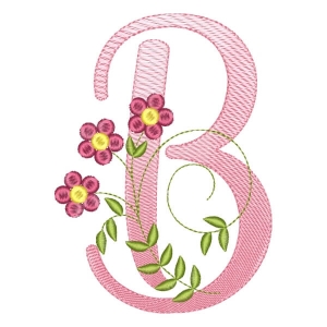 alfabeto floral letra b