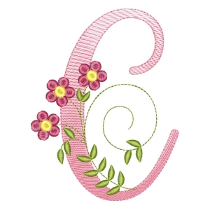 alfabeto floral letra c