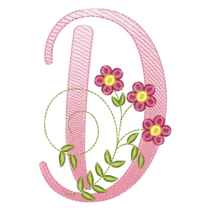 alfabeto floral letra d