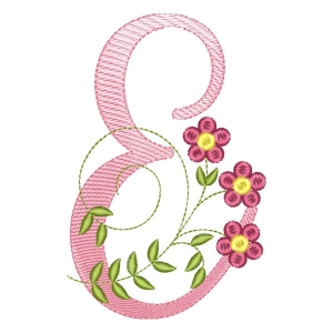 alfabeto floral letra e