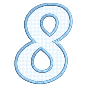 Matriz de bordado Número 8 (Aplique)