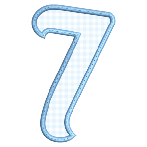 Matriz de bordado Número 7 (Aplique)