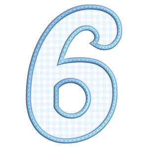 Matriz de bordado Número 6 (Aplique)